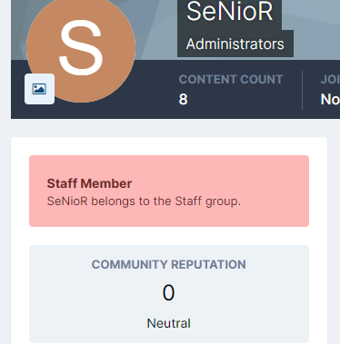 Staff Badge in User Profile